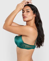 La Senza Micro Sexy Gel Padding Plunge Bra Green / 34B